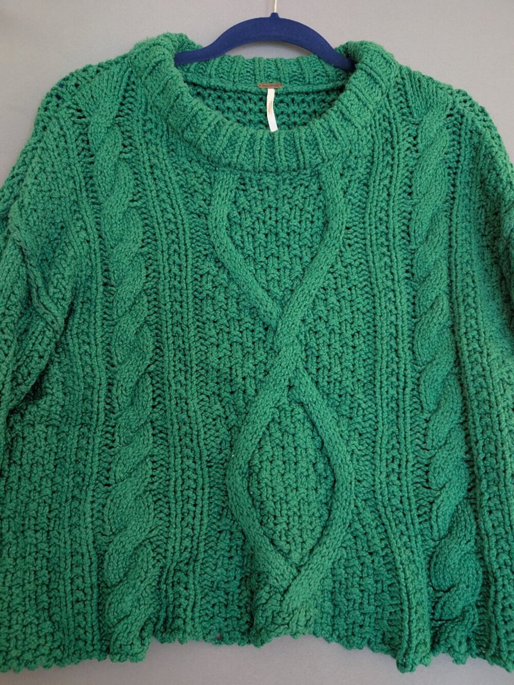 Free People Cutting Edge Cotton Cable Sweater